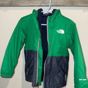 The North Face Green and Navy DryVent Jacket